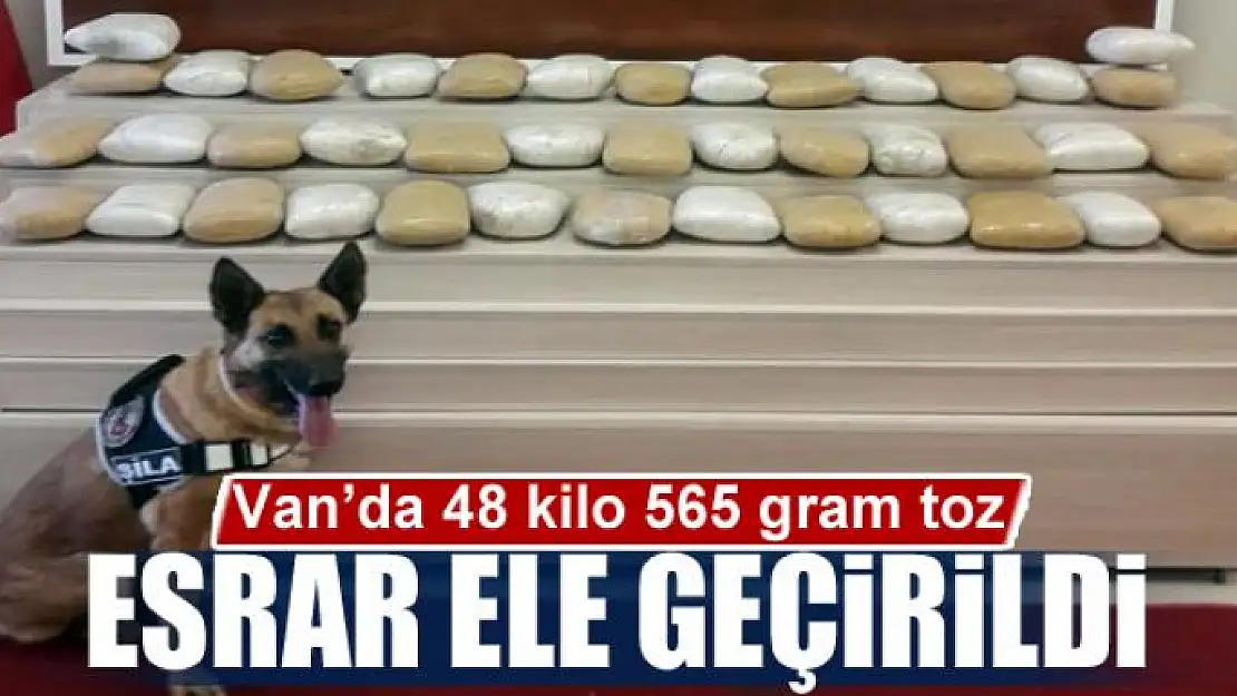 Van'da 48 kilo 565 gram toz esrar ele geçirildi