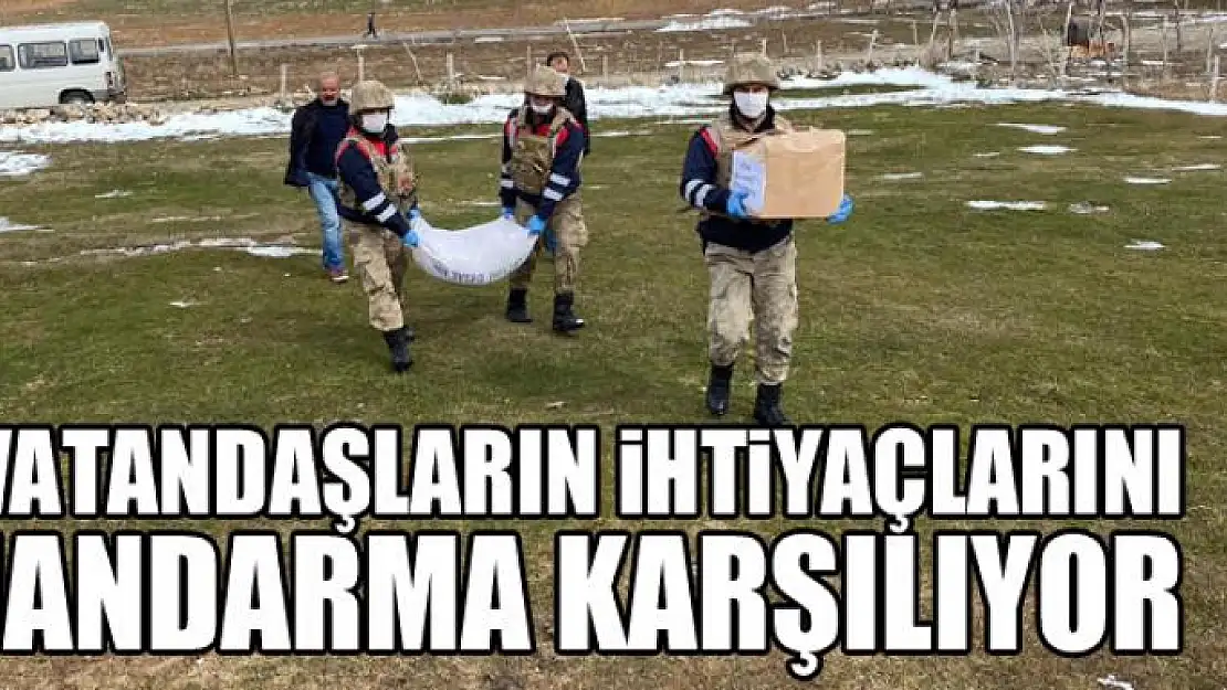 Dışarı çıkmaları kısıtlanan vatandaşların ihtiyaçlarını jandarma karşılıyor