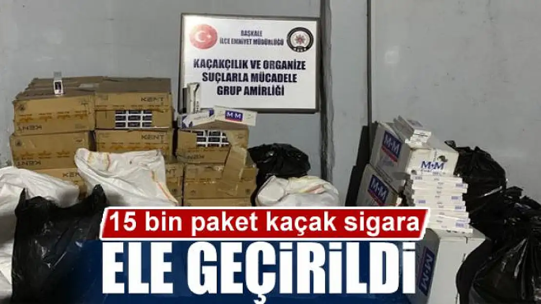 Van'da 15 bin paket kaçak sigara ele geçirildi