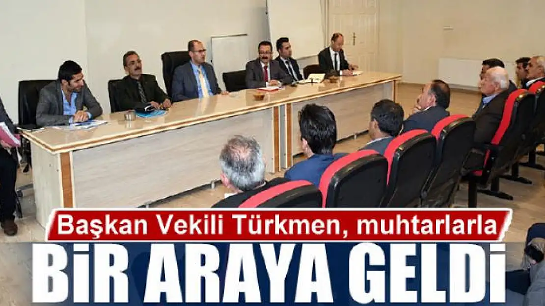 Başkan Vekili Türkmen, muhtarlarla bir araya geldi