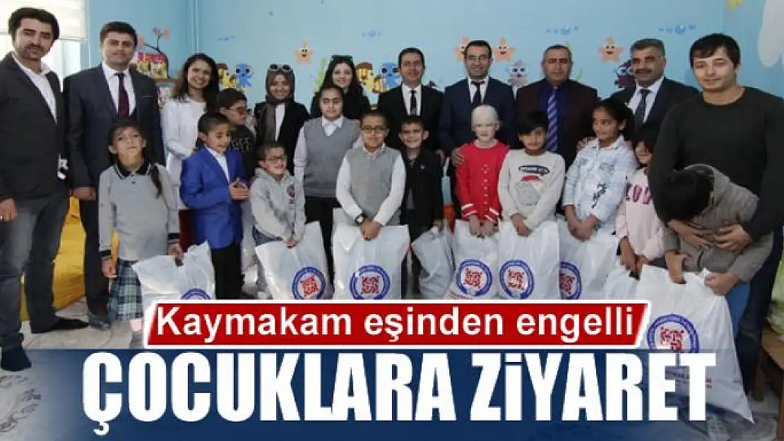 Kaymakam eşinden engelli çocuklara ziyaret