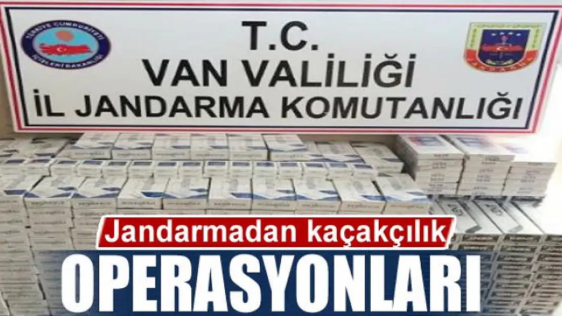 Jandarmadan kaçakçılık operasyonları