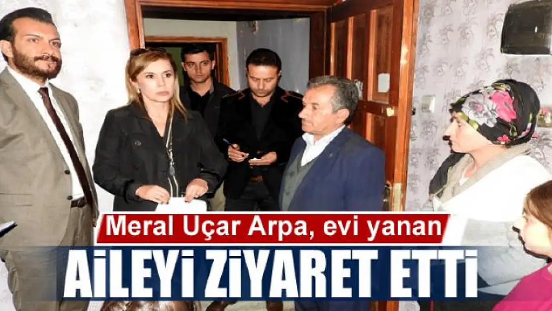 Tuşba Kaymakamı Meral Uçar Arpa, evi yanan aileyi ziyaret etti