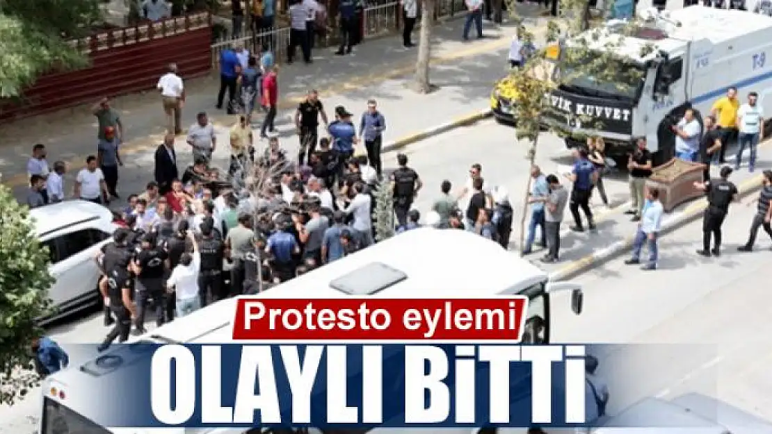 Protesto eylemi olaylı bitti