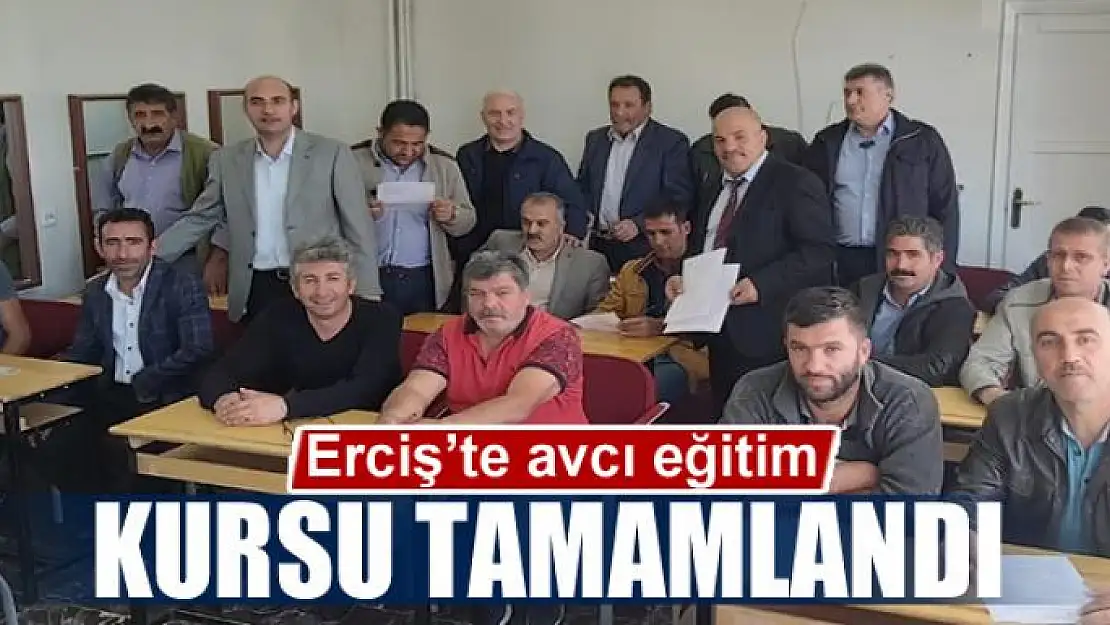 Erciş'te avcı eğitim kursu tamamlandı