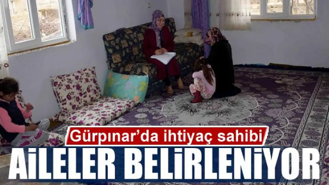 Gürpınar'da ihtiyaç sahibi aileler belirleniyor