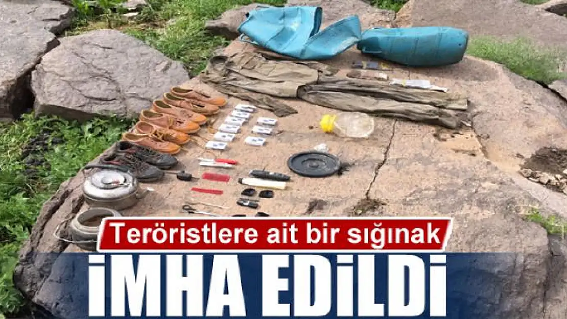 Teröristlere ait bir sığınak imha edildi