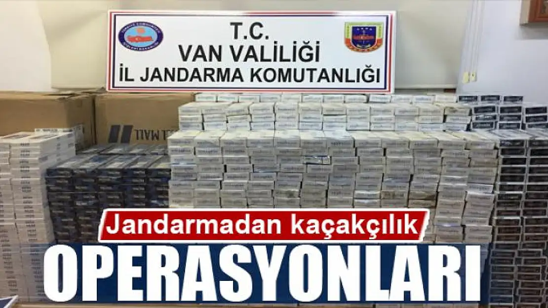 Jandarmadan kaçakçılık operasyonları