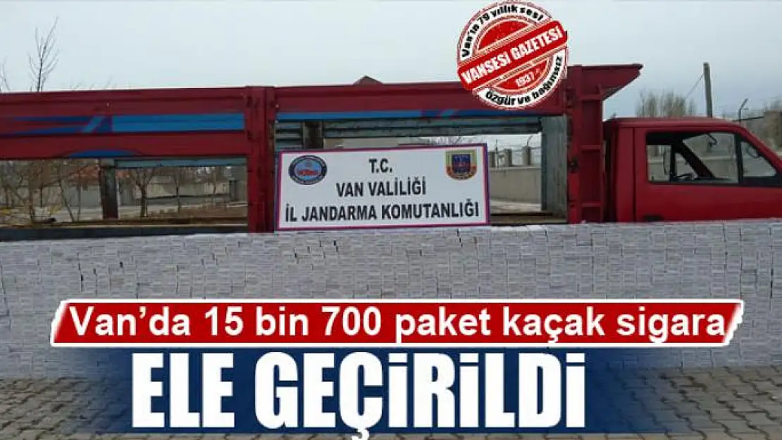 Van'da 15 bin 700 paket kaçak sigara ele geçirildi 