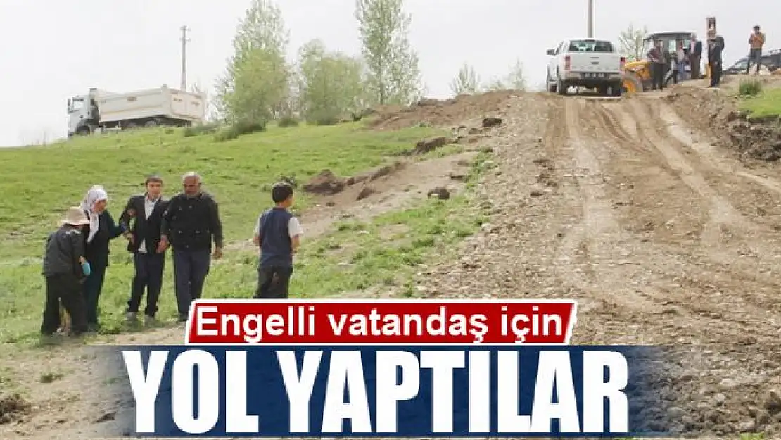 Başkale Belediyesi, engelli vatandaş için yol yaptı