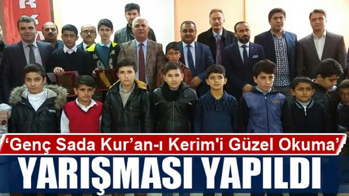 Van'da 'Genç Sada Kur'an-ı Kerim'i Güzel Okuma' yarışması