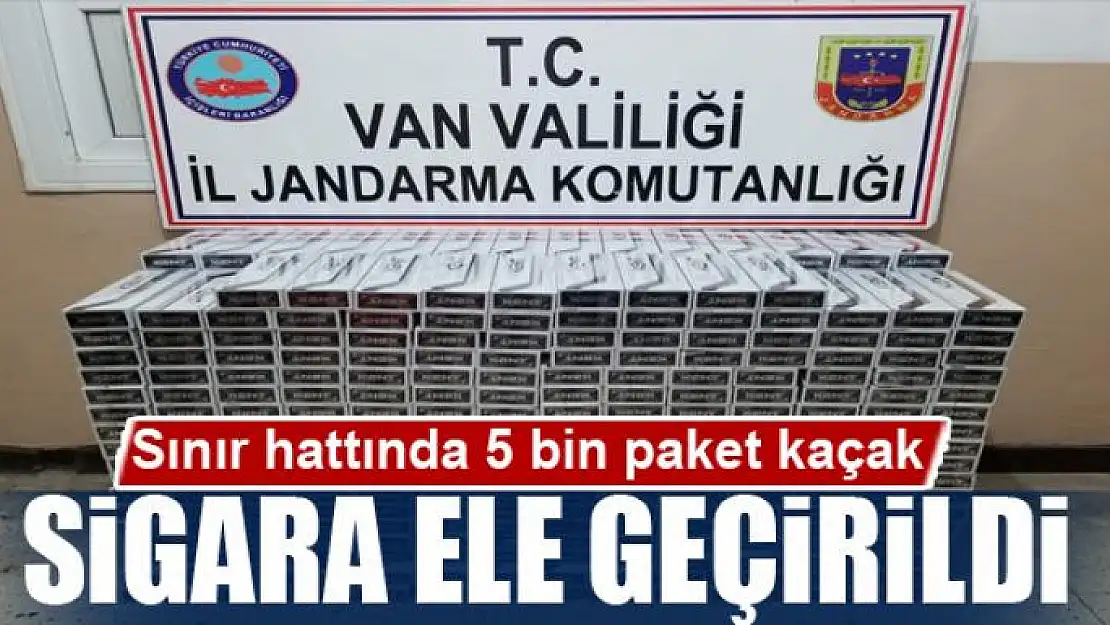 Sınır hattında 5 bin paket kaçak sigara ele geçirildi