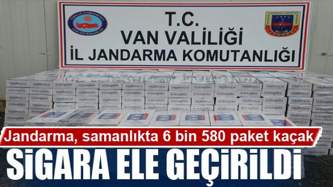 Jandarma, samanlıkta 6 bin 580 paket kaçak sigara ele geçirdi