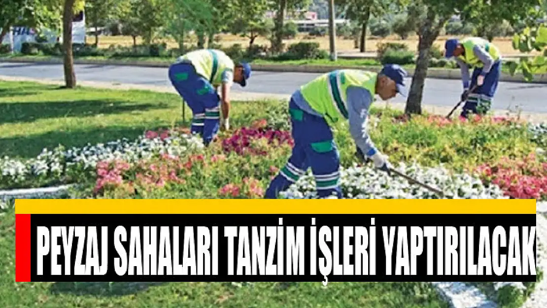 Peyzaj sahaları tanzim işleri yaptırılacak