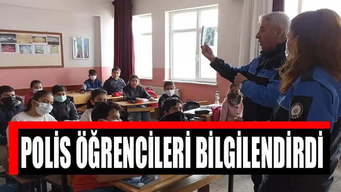 Polis öğrencileri bilgilendirdi