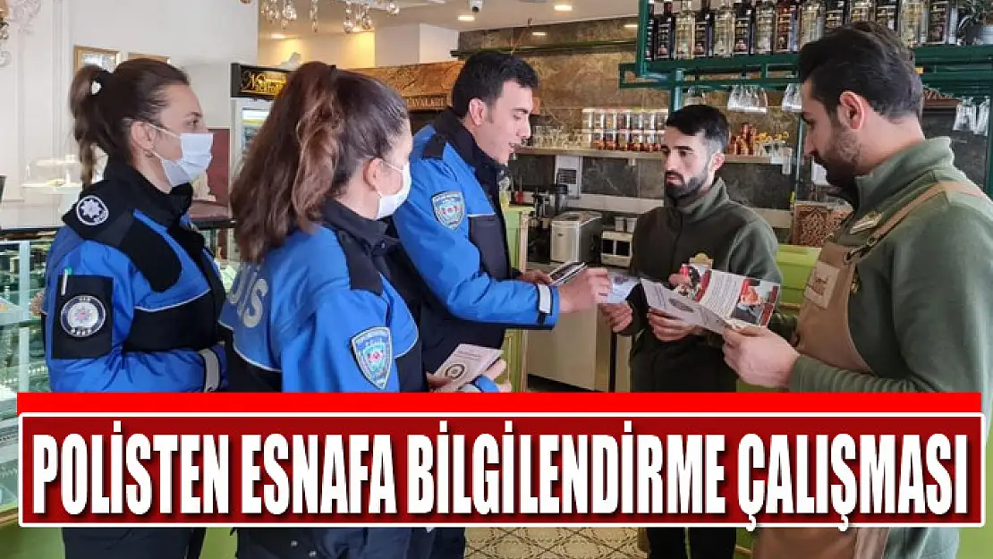 Polisten esnafa bilgilendirme çalışması