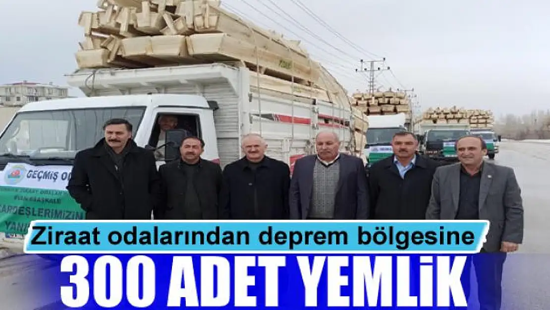 Ziraat odalarından deprem bölgesine 300 adet yemlik yardımı