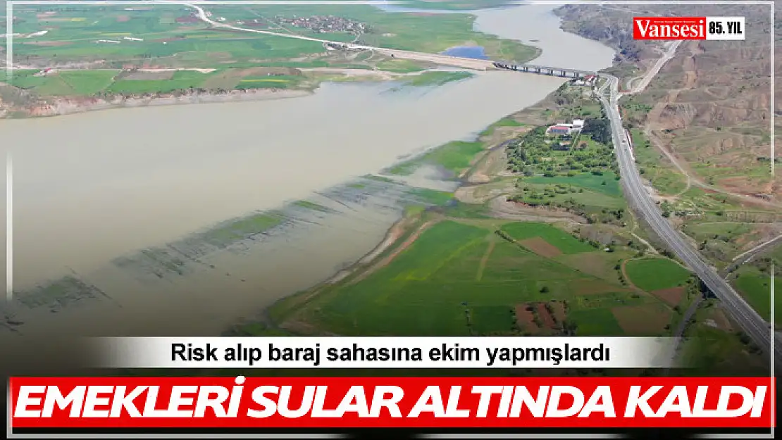 Risk alıp baraj sahasına ekim yapmışlardı: Emekleri sular altında kaldı