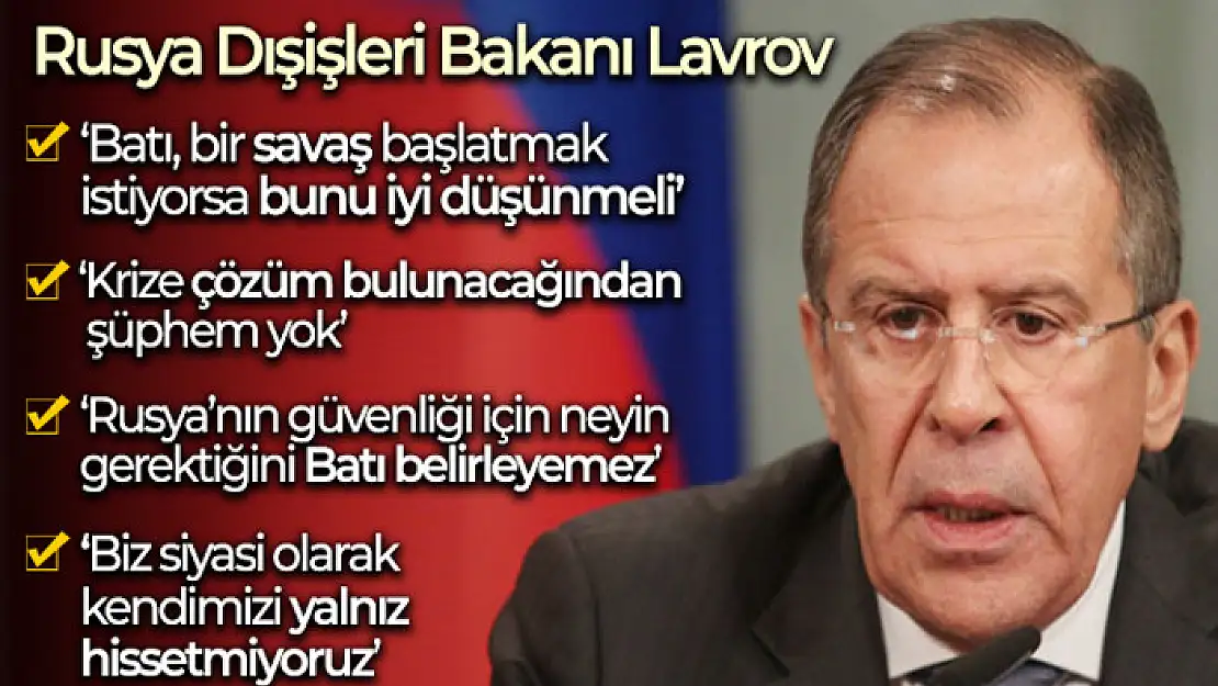 Rusya Dışişleri Bakanı Lavrov: 'Krize çözüm bulunacak'