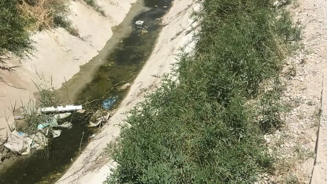 Şamran Kanalı susuzluktan kuruyarak çöp yuvasına döndü