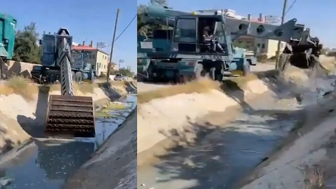 Şamran Kanalında temizlik çalışması