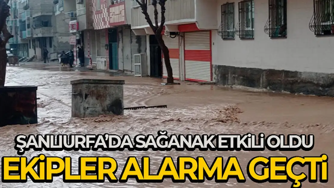 Şanlıurfa'da sağanak etkili oldu, yağışlar ekipleri alarma geçirdi