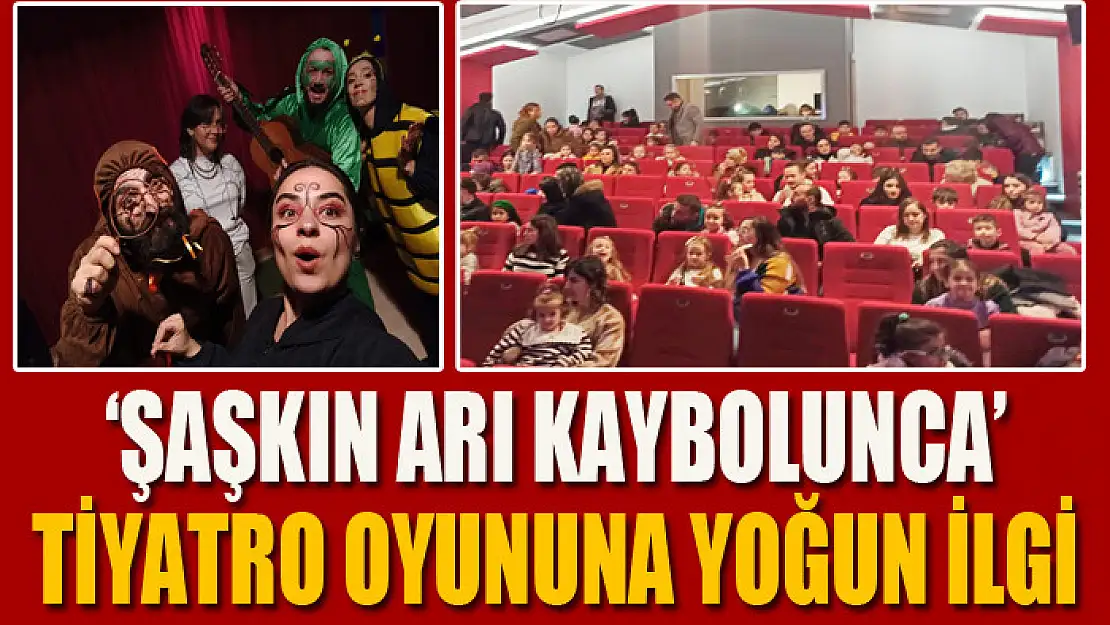 'ŞAŞKIN ARI KAYBOLUNCA' TİYATRO OYUNUNA YOĞUN İLGİ