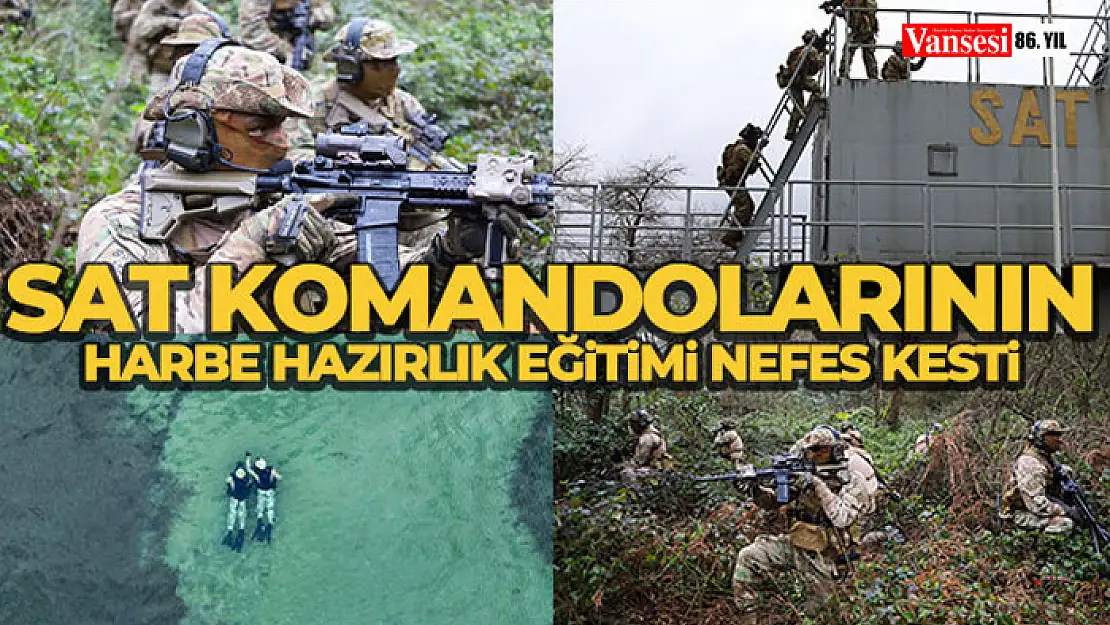 SAT Komandolarının helikopter destekli harbe hazırlık eğitimi nefes kesti