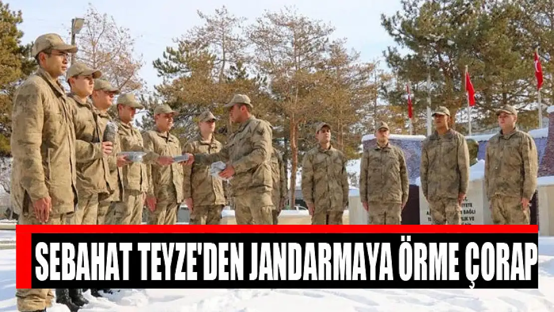 Sebahat Teyze'den jandarmaya örme çorap