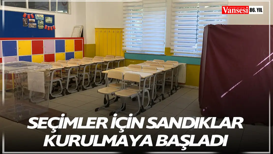 Seçim sandıkları kurulmaya başladı