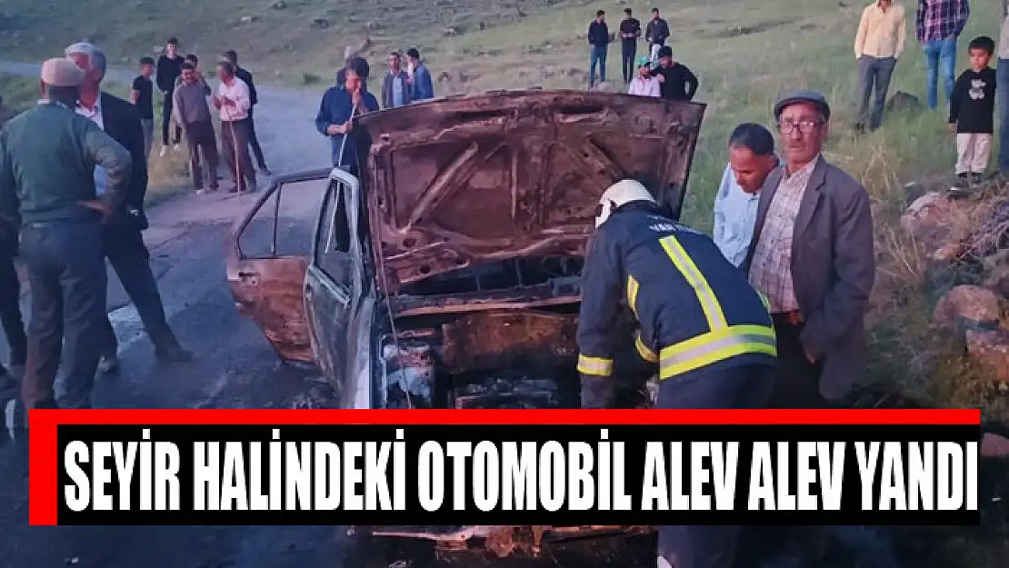 Seyir halindeki otomobil alev alev yandı