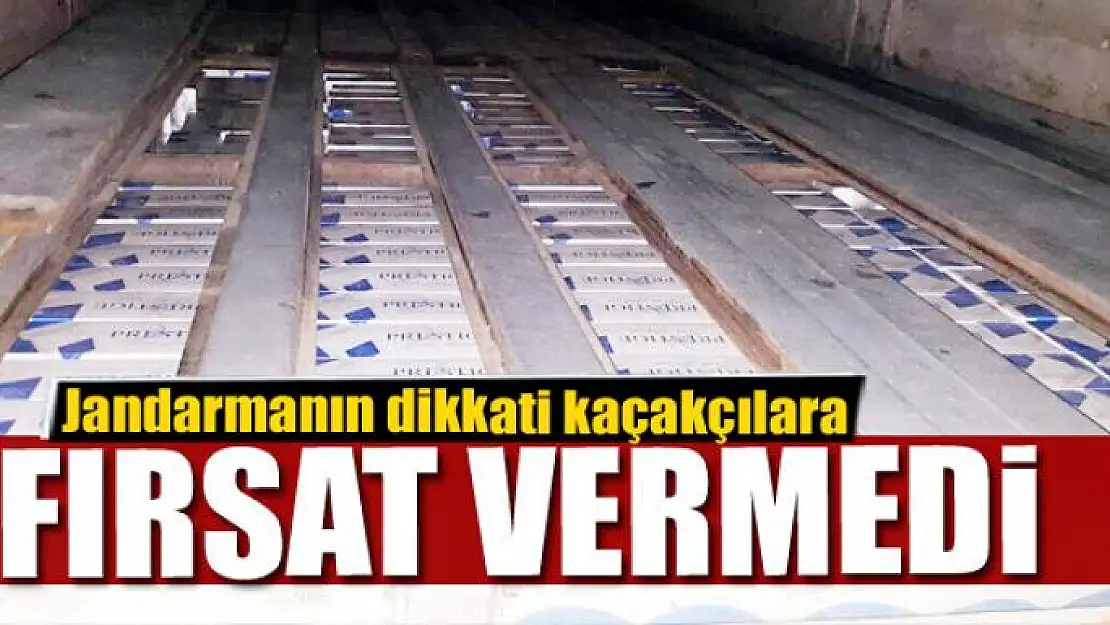 Jandarmanın dikkati kaçakçılara fırsat vermedi