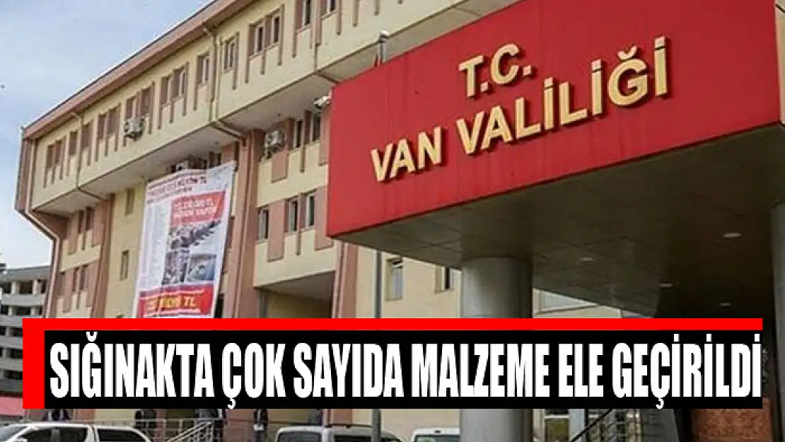 Sığınakta çok sayıda malzeme ele geçirildi