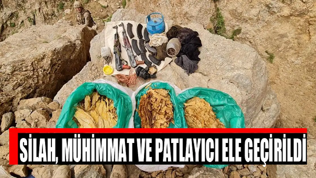 Silah, mühimmat ve patlayıcı ele geçirildi