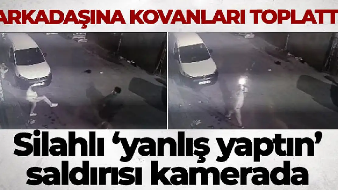 Silahlı 'yanlış yaptın' saldırısı kamerada: Arkadaşına kovanları toplattı