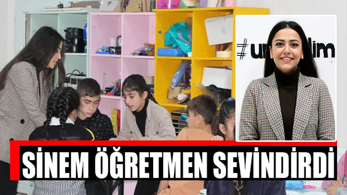 Sinem öğretmen sevindirdi