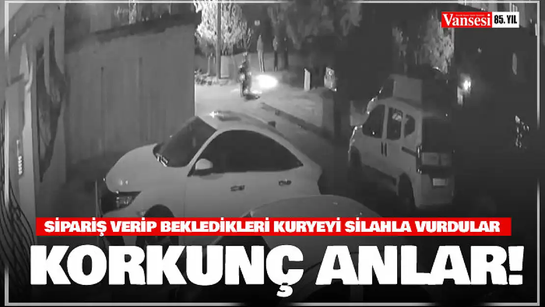 Sipariş verip bekledikleri motosikletli kuryeyi pompalı tüfekle vurdular