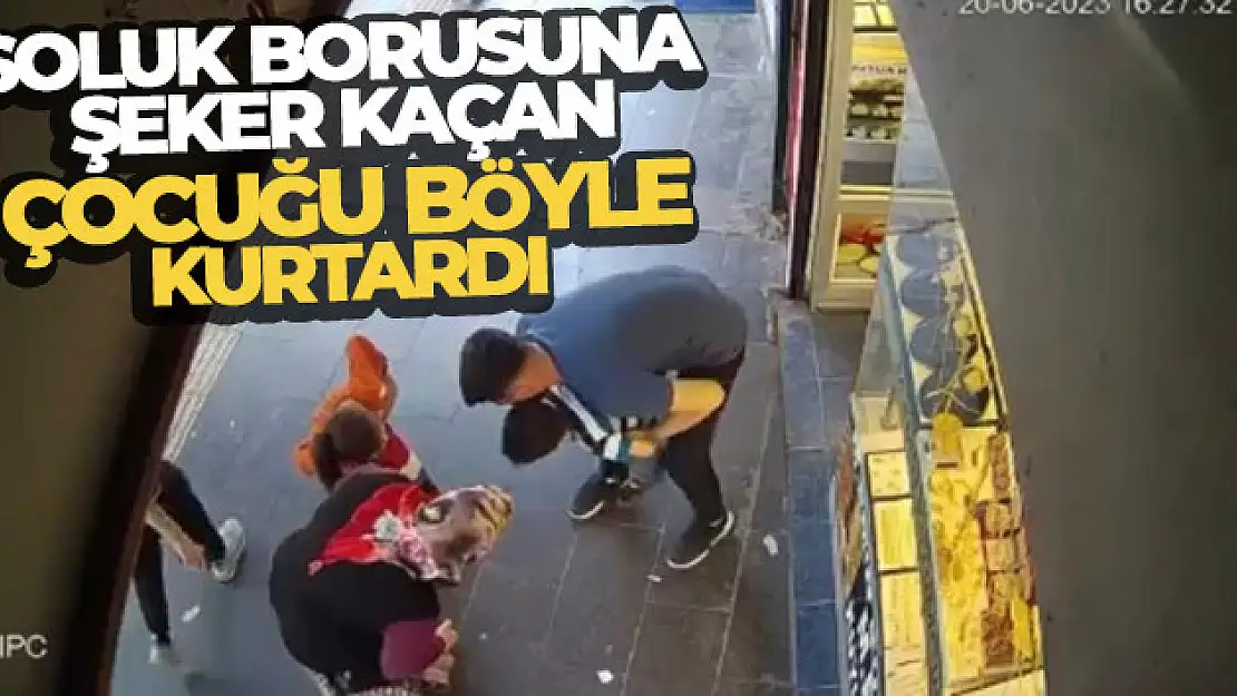 Soluk borusuna şeker kaçan 5 yaşındaki çocuk, Heimlich manevrasıyla böyle kurtarıldı