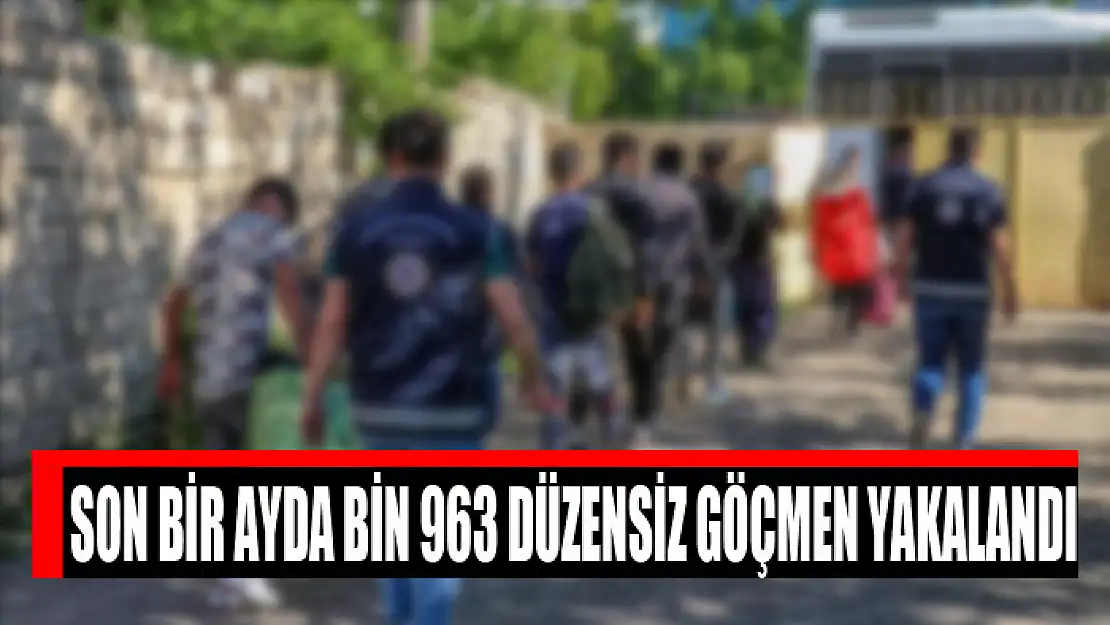 Son bir ayda bin 963 düzensiz göçmen yakalandı