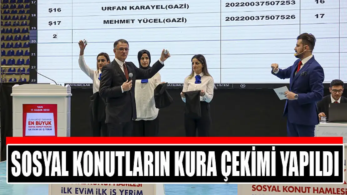 Sosyal konutların kura çekimi yapıldı