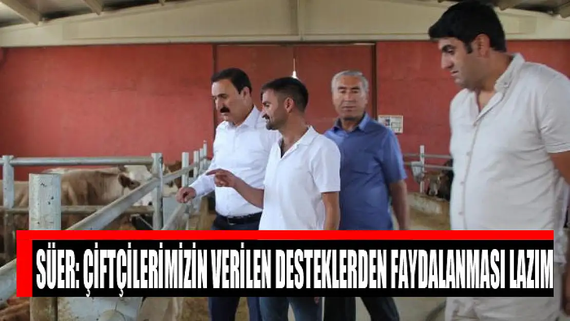 Süer: Çiftçilerimizin verilen desteklerden faydalanması lazım