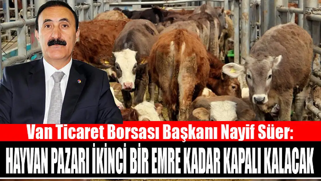 Süer: Hayvan pazarı ikinci bir emre kadar kapalı kalacak