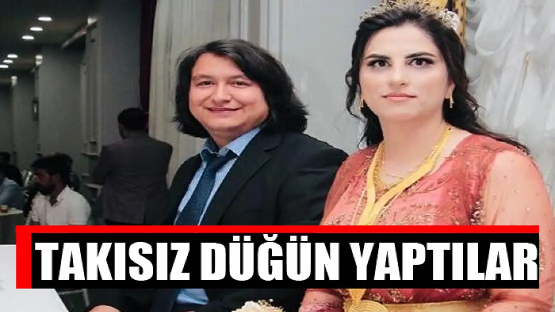 Takısız düğün yaptılar