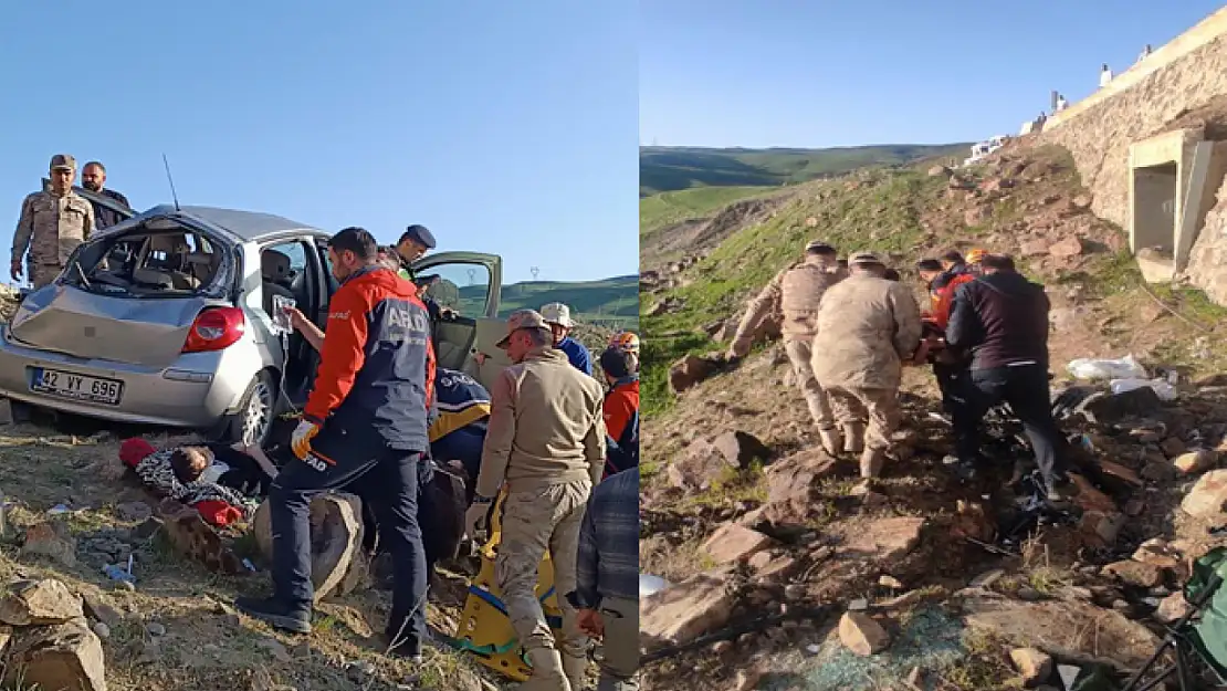 Takla atan otomobil kullanılamaz hale geldi!