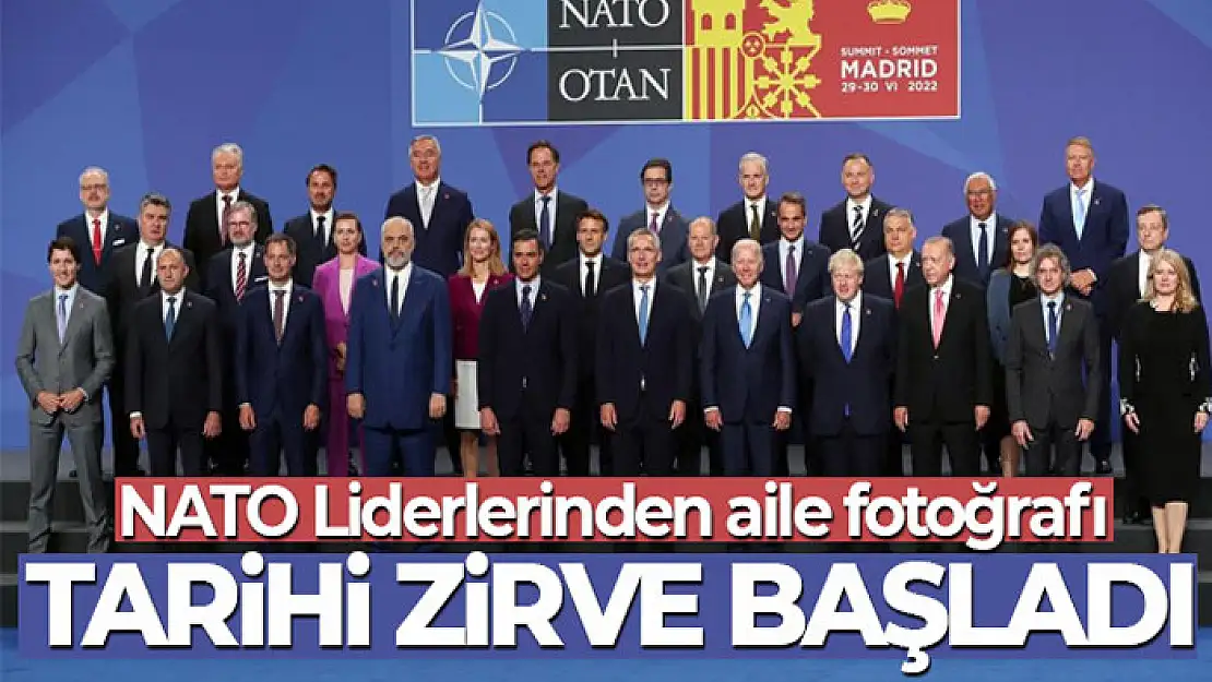 Tarihi zirve başladı! NATO liderlerinden aile fotoğrafı