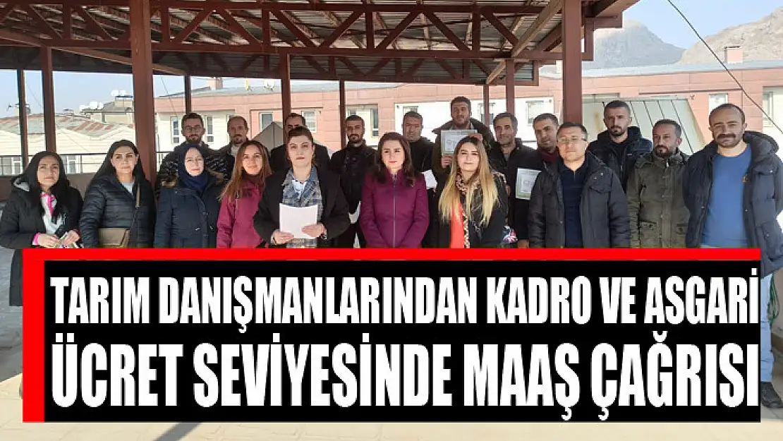 Tarım danışmanlarından kadro ve asgari ücret seviyesinde maaş çağrısı