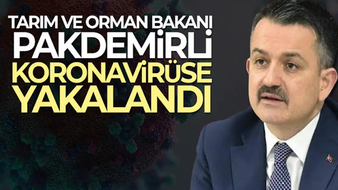 Tarım ve Orman Bakanı Bekir Pakdemirli, koronavirüse yakalandı