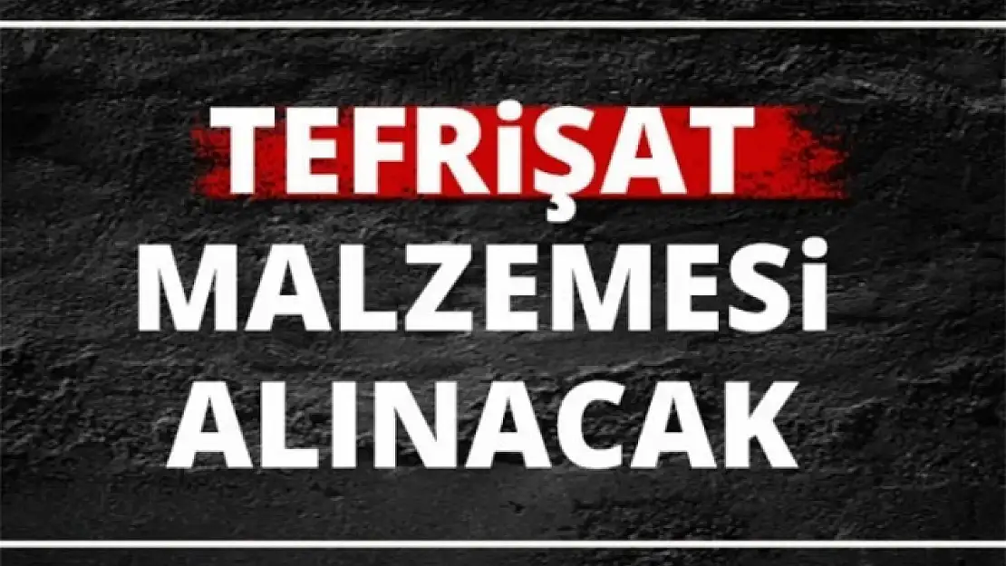 Tefrişat malzemesi satın alınacak