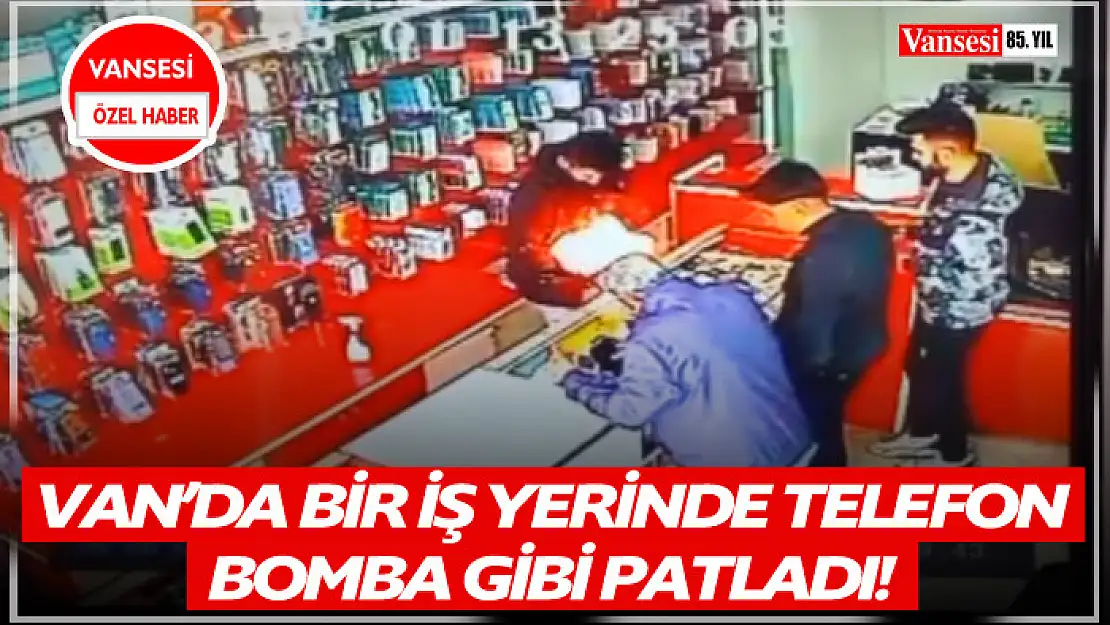 Telefon bataryası bomba gibi patladı