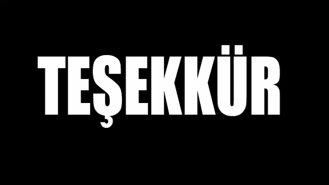 Teşekkür